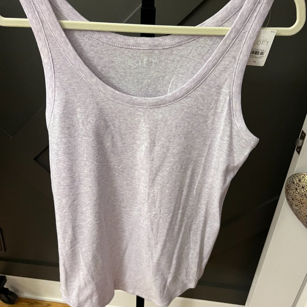 Loft Tank Heathered Lavender XL